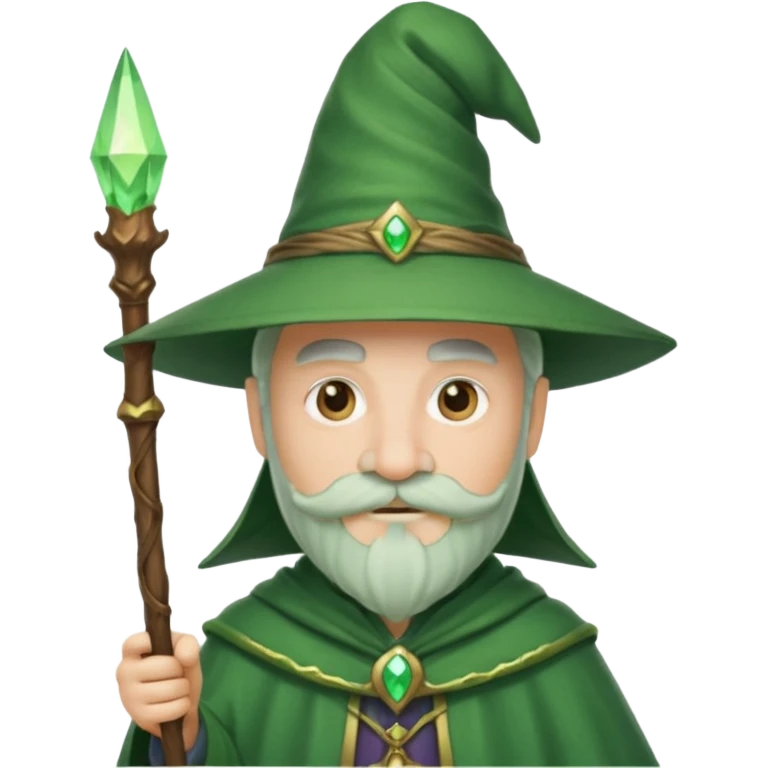 green wizard with mustache emoji
