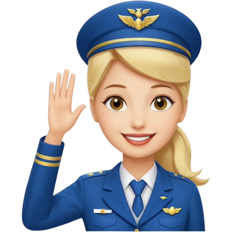 stewardess salute emoji