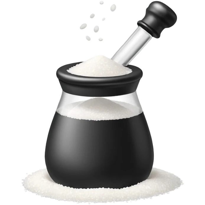 a full salt shaker with salt on it emoji