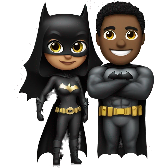 Batman and catwoman  emoji