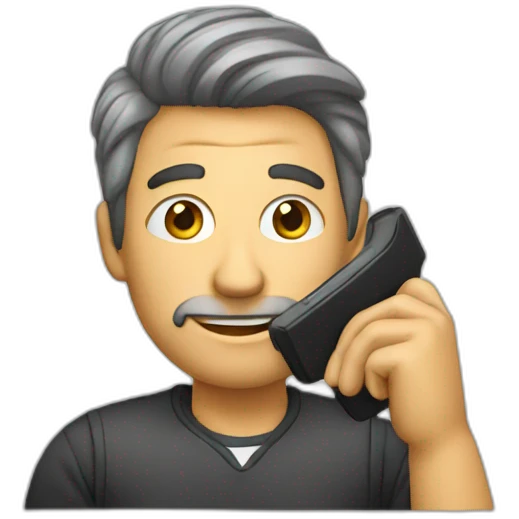 Man with phone emoji