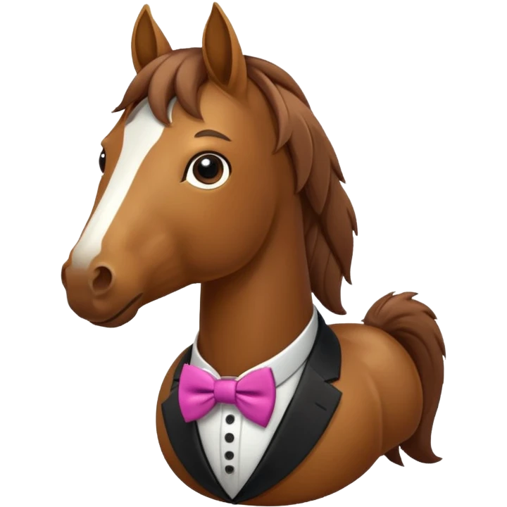 horse with bow ties emoji