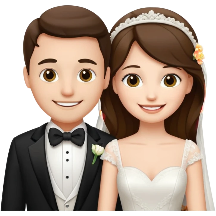 couple dressed as bride and groom emoji