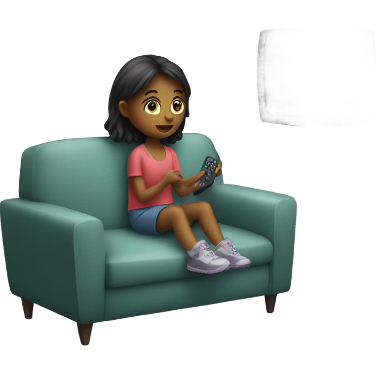 Girl watching tv emoji