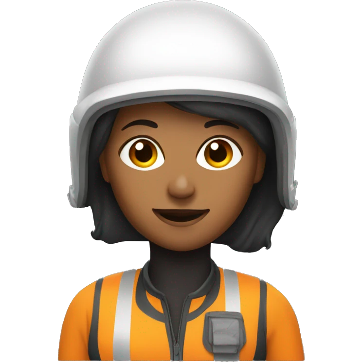A woman in a helmet  emoji