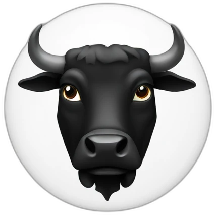 black bull as a logo emoji