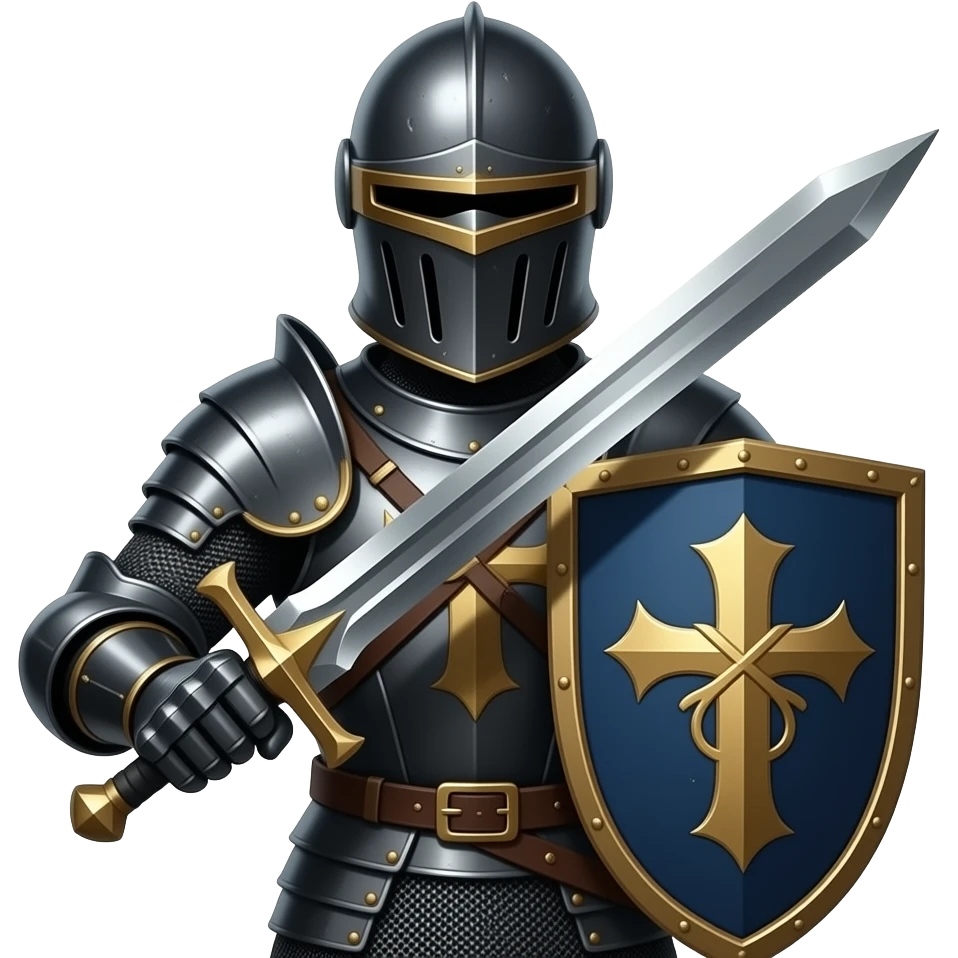 black knight with one big sword emoji