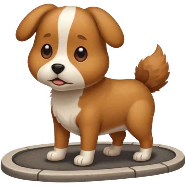 Dog pooping on a sidewalk  emoji