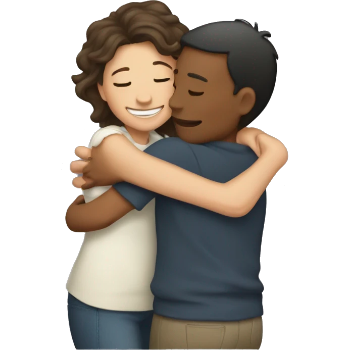hug etween mother and fathe emoji
