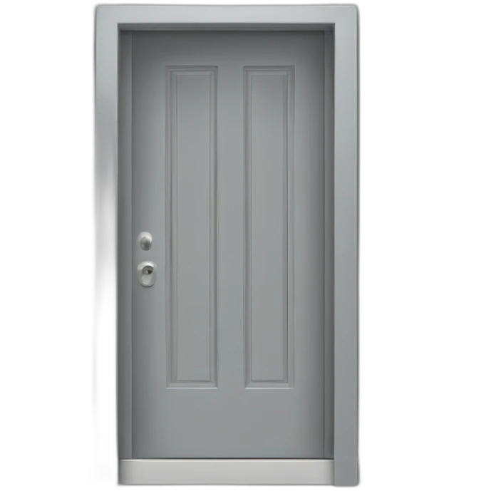One gray  open door emoji