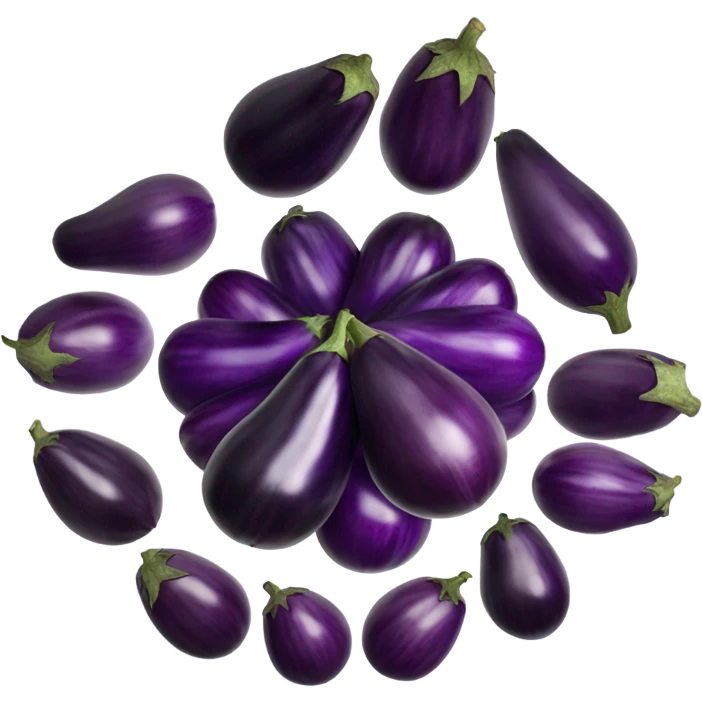 a circle of eggplants emoji