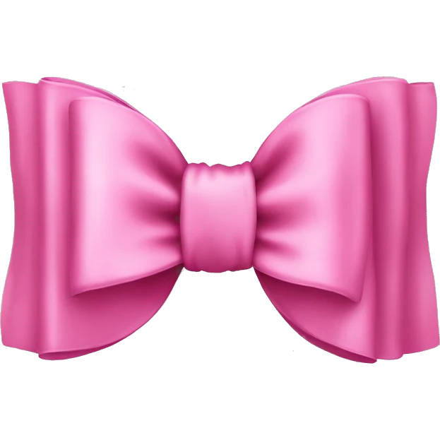 Coquette bow pink emoji