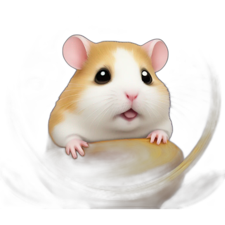 Russian hamster with saturn ring emoji