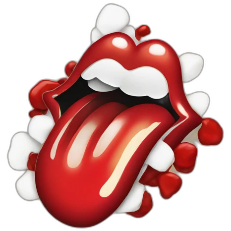 Rolling stones logo emoji
