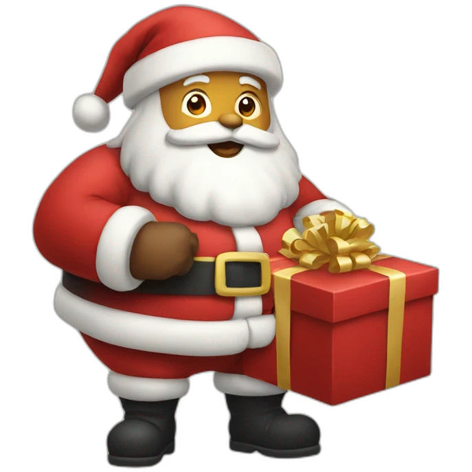 santa with gift emoji