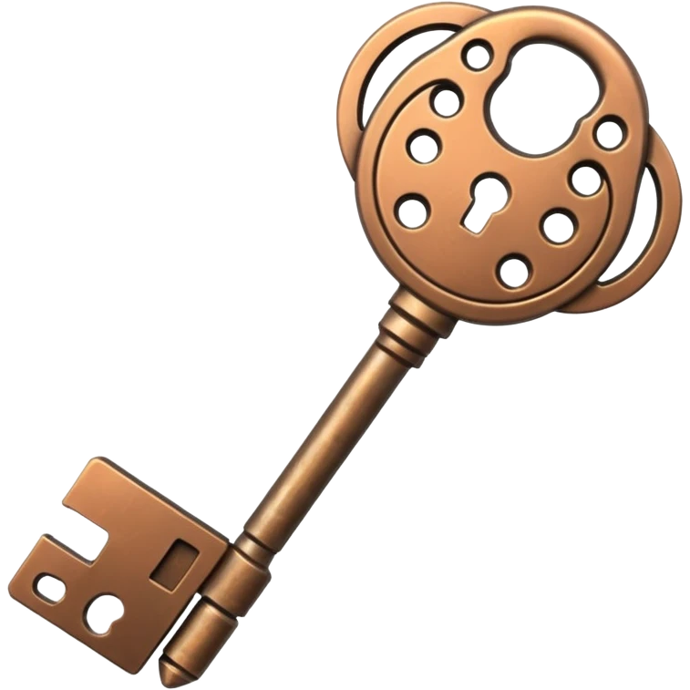 bronze key cyber emoji