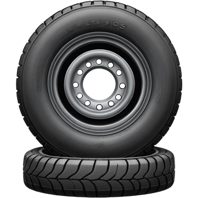 semi tire with a 2 in the center emoji
