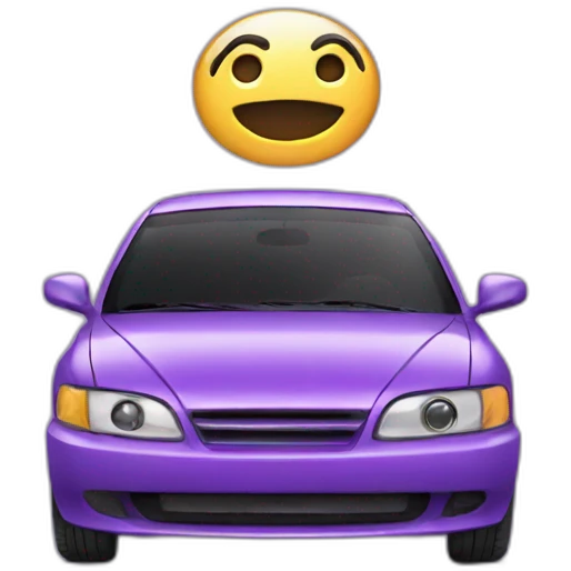 purple car emoji
