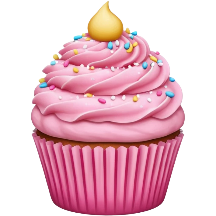 Cupcake with pink icing emoji