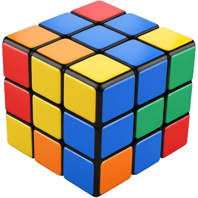 Rubik’s cube with motion lines emoji