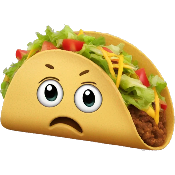 Taco with big lips emoji