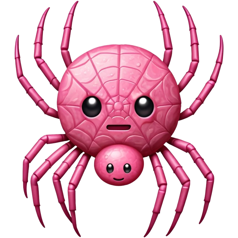 kawaii spider EMOJI made of SPAM MEAT emoji
