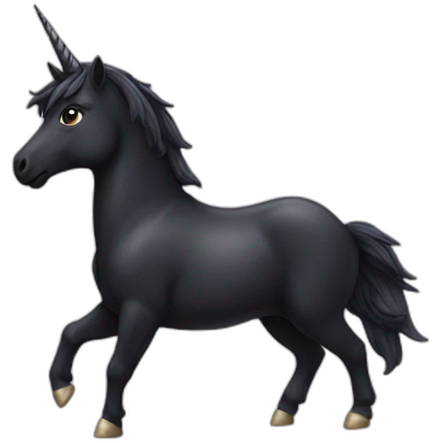 black unicorn emoji