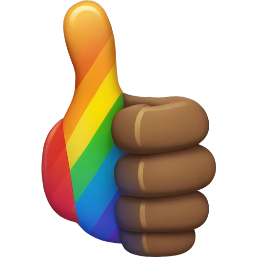 Rainbow Thumbs Up Two emoji