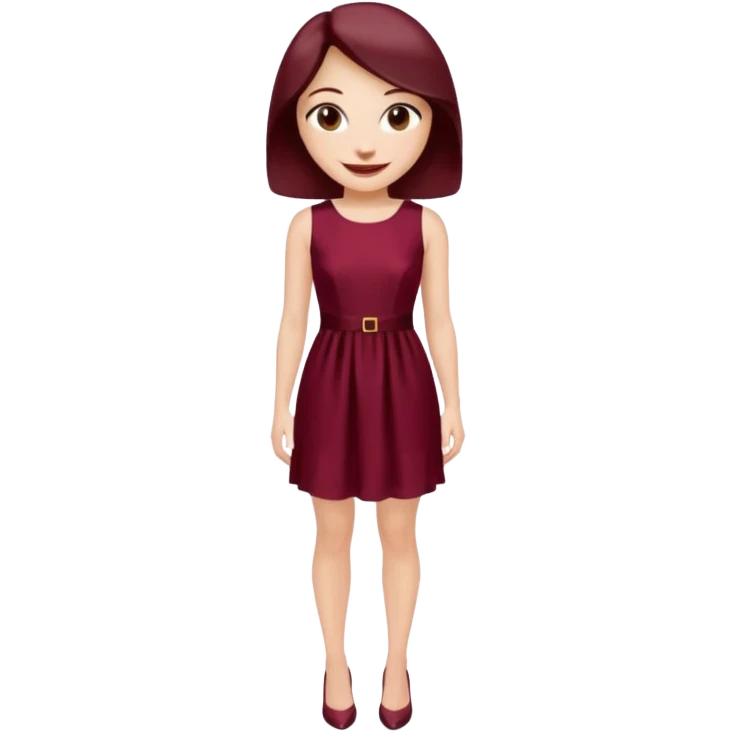 burgundury short dress emoji