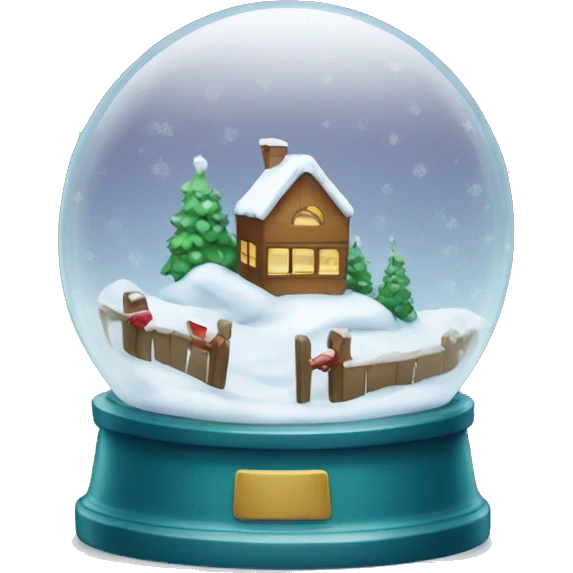Christmas snow globe emoji
