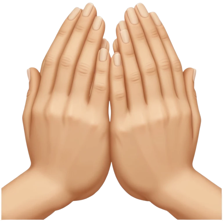 Caucasian hands together in prayer emoji