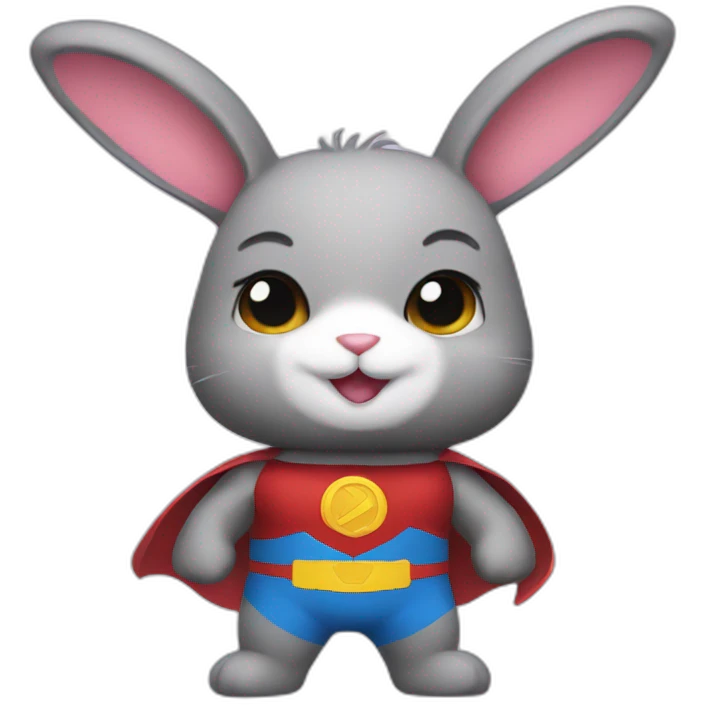 Superhero bunny emoji