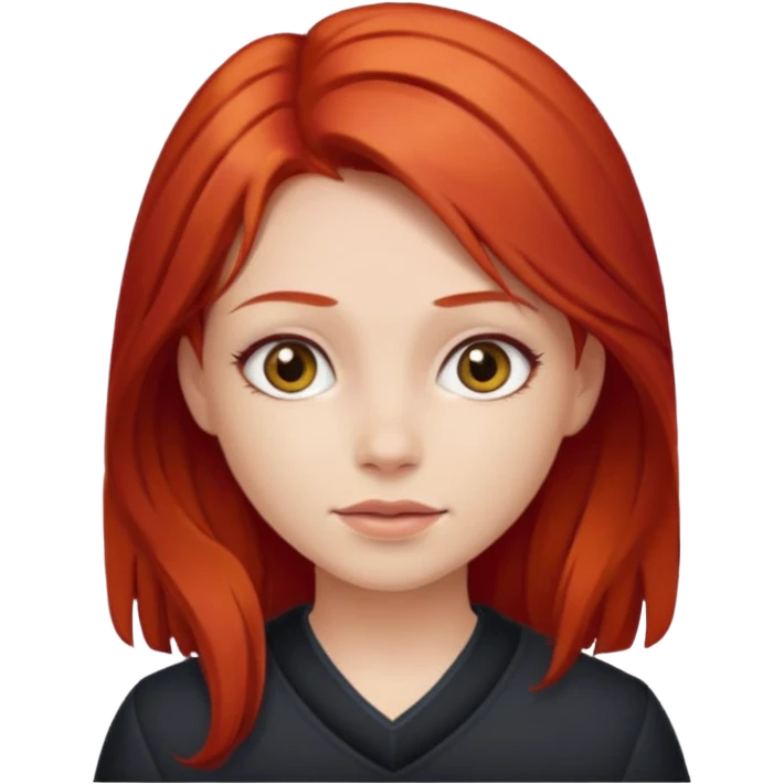 Garota ruiva cabelo comprido  emoji