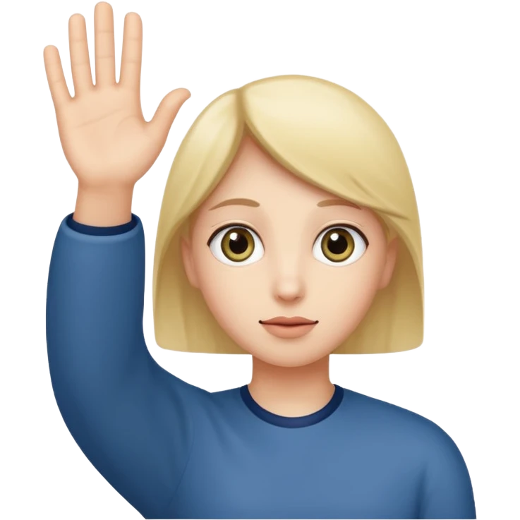 Wide eyes with hand raised emoji