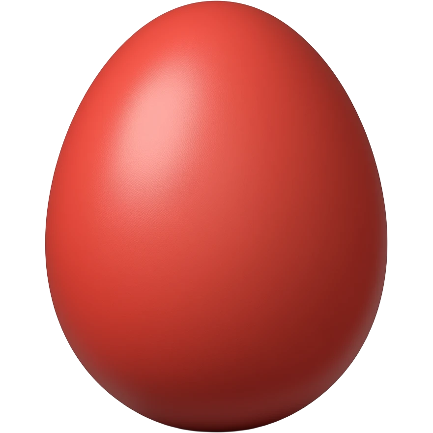Red egg emoji