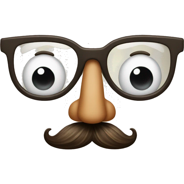 glasses mustache and nose emoji