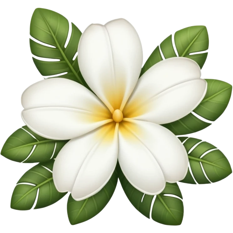White Tiare flower
 emoji
