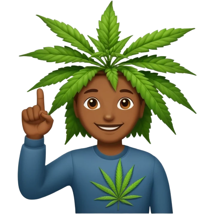 marijuana with thumbs up emoji