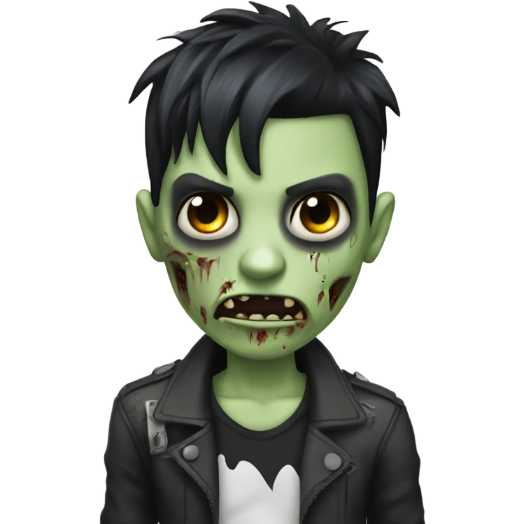 zombie boy with black hair  emoji