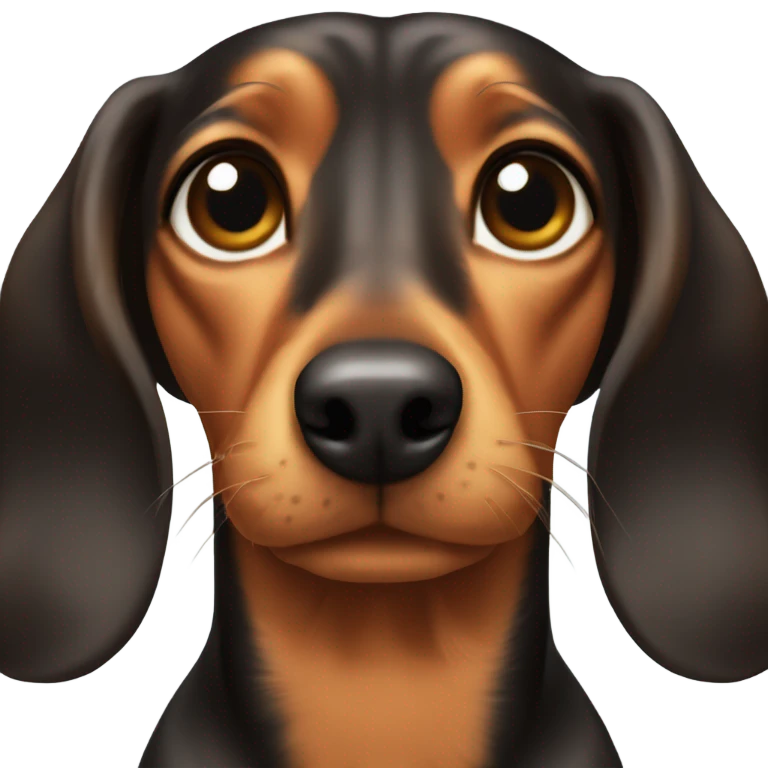 Judgy daschund  emoji