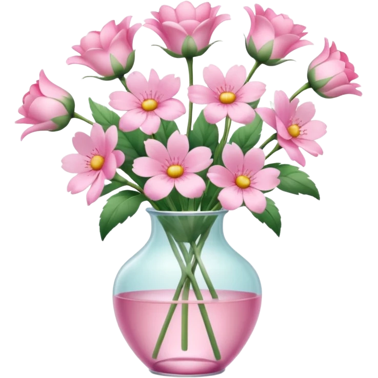 vase of pink flowers emoji