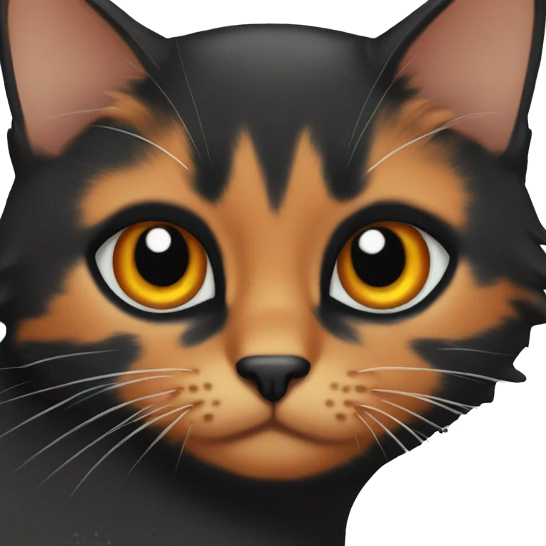 Black and orange cat emoji