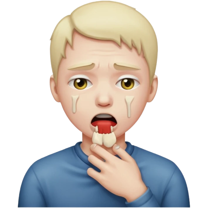 person choking themselves emoji