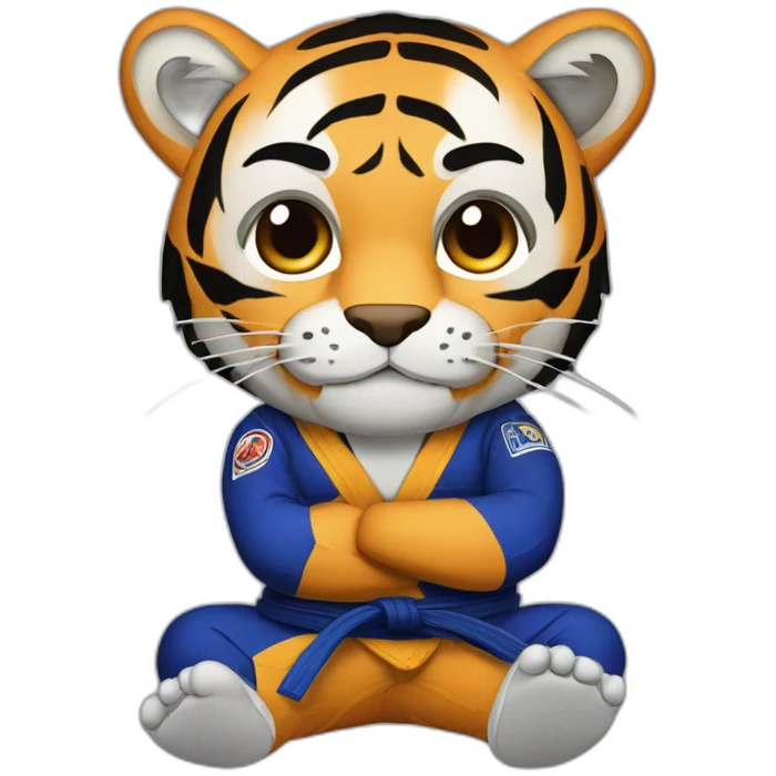 BJJ seated guard  Tiger  emoji