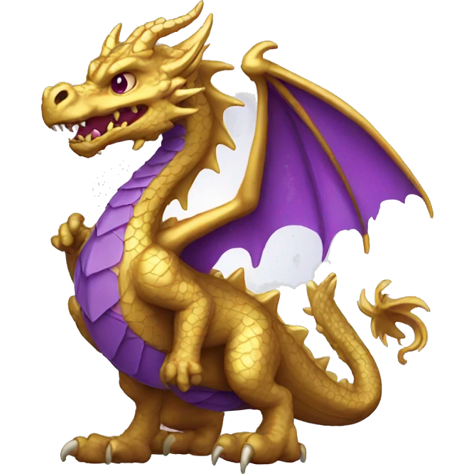 golden purple medieval dragon emoji