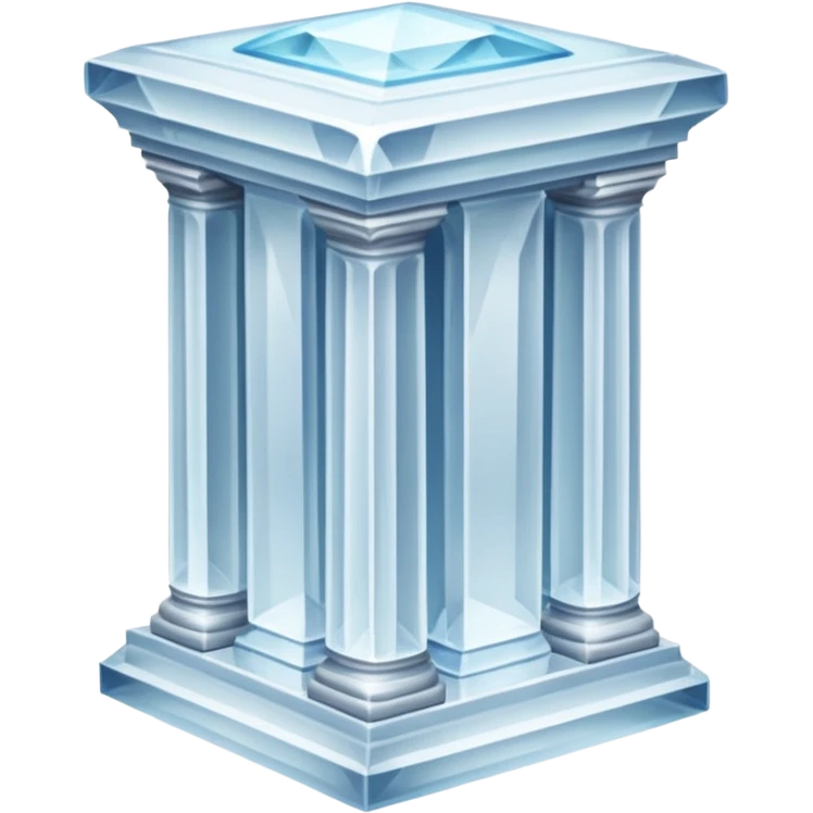 generate beautiful white crystal capital pillar emoji