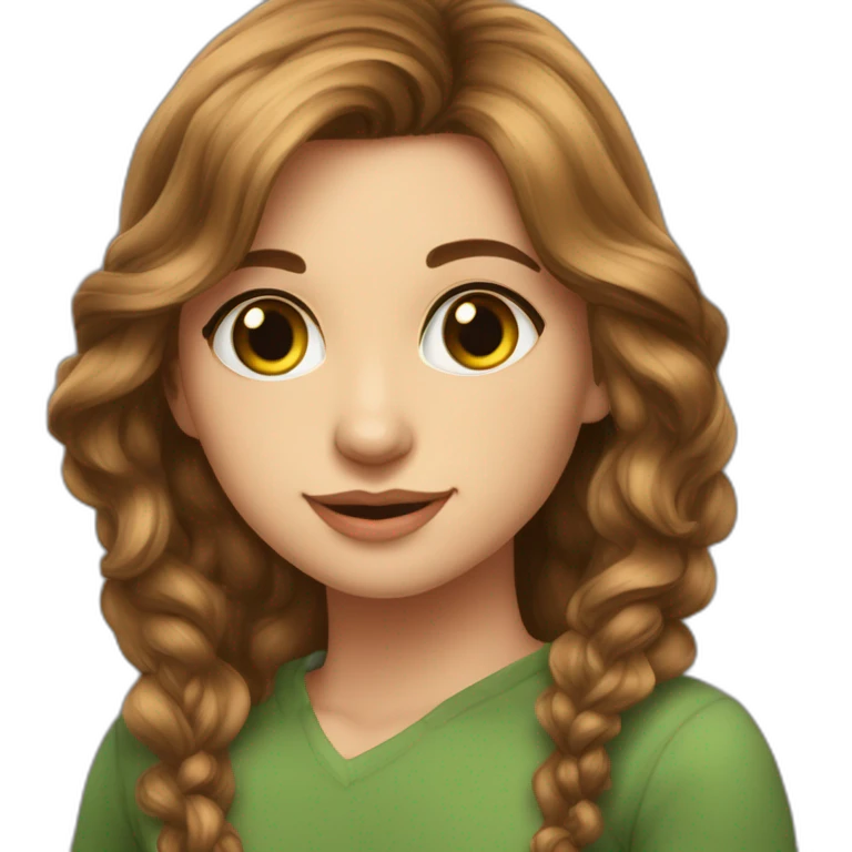 Mariés femme avec les yeux verts cheveux long chatin foncé homme yeux marron cheveux boucle long chaton foncé emoji