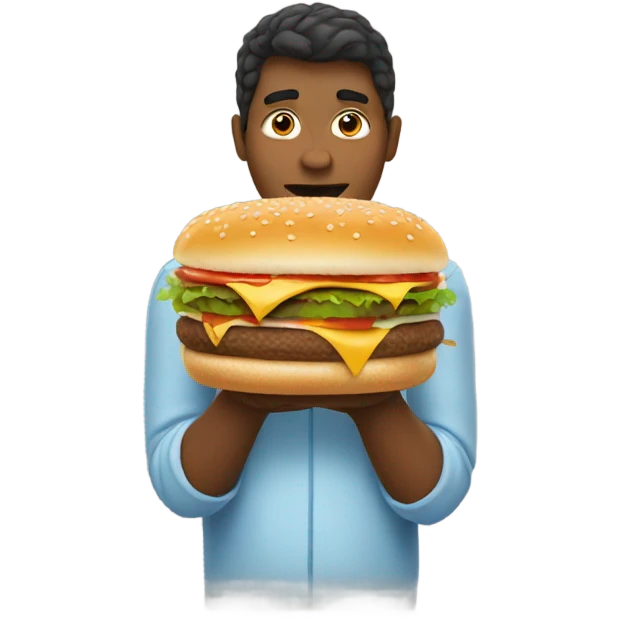 Person with a big mac  emoji