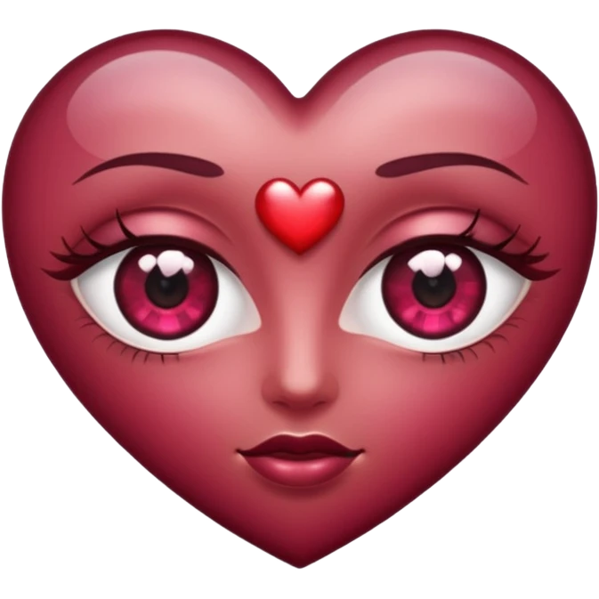 😍的心心眼 變成🍷 emoji