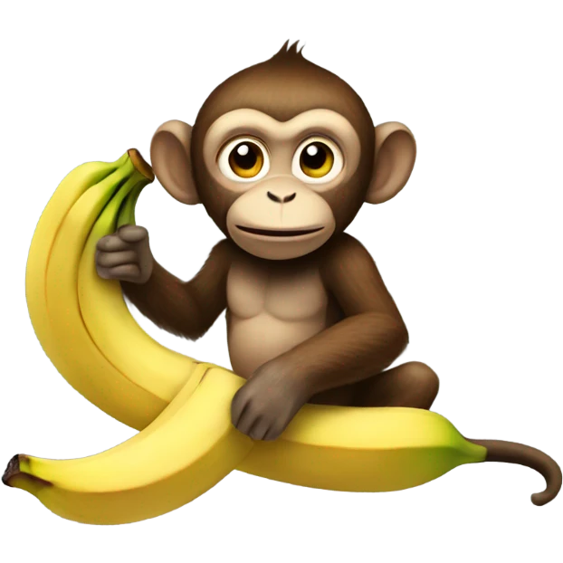 Monkey riding a banana  emoji